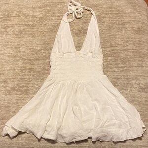 Garage White Halter Romper/Dress